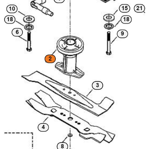 STIHL MOZZO LAMA PER RASAERBA MB 4 MB 400 450 455 545 555 ORIGINALE