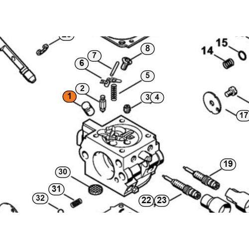 STIHL VALVOLA CARBURATORE PER LIMITAZIONE VELOCITA' PER MOTOSEGA POTATURA MS 192