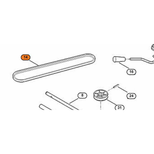 STIHL VIKING Cinghia Trazione per Rasaerba MB 253 RM 253 Originale