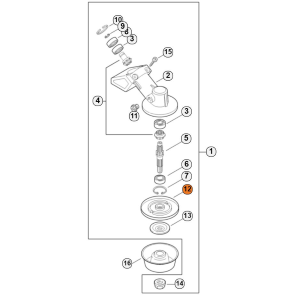 STIHL DISCO PROTEZIONE COPPIA CONICA MAGGIORATA 10 DENTI FS 55 94 120 250 260 R FR 450 460