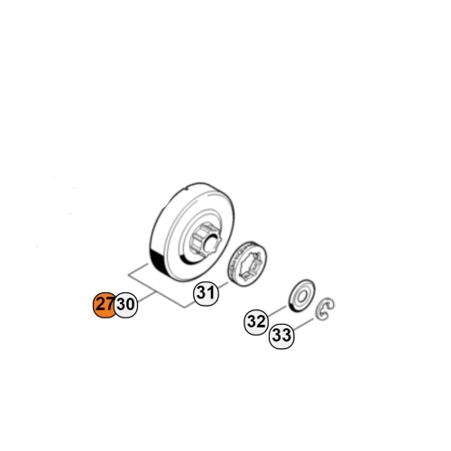 STIHL CAMPANA FRIZIONE CON ROCCHETTO 3/8 7 DENTI MS 361 362 441 440 461 460