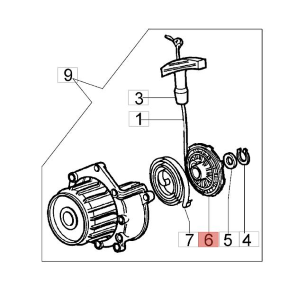EFCO PULEGGIA AVVIAMENTO DECESPUGLIATORE 8220 8260 STARK 25 26 STARK 2500 S