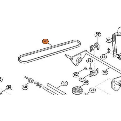 STIHL CINGHIA TRAZIONE TRAPEZOIDALE XPZ 837 LP RASAERBA MB 3 RM 3