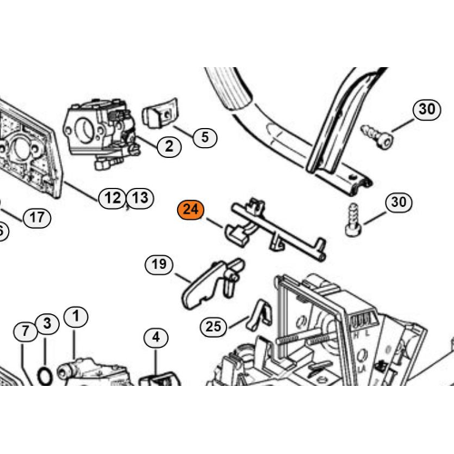 STIHL ALBERO DI COMANDO PER MOTOSEGA 024 ORIGINALE