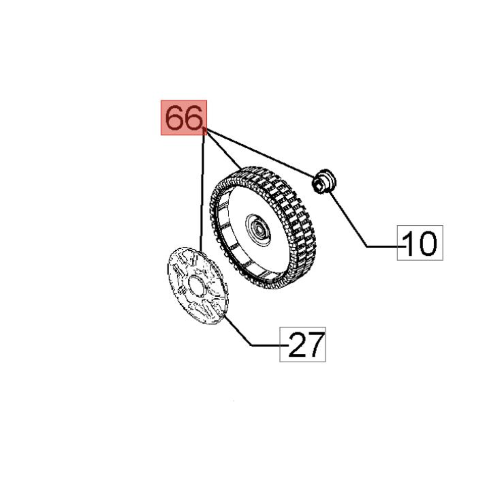 EFCO KIT RUOTA ANTERIORE PER RASAERBA LR 48 TH TK ALLROAD LR 53 THX TK ALLROAD