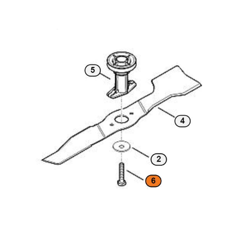 STIHL VITE A TESTA ESAGONALE 3/8"X85 MM FISSAGGIO LAMA RASAERBA ORIGINALE