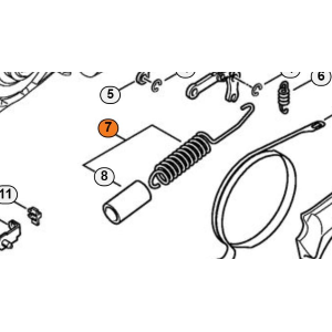 STIHL MOLLA DI TRAZIONE PER MOTOSEGA MS 462 ORIGINALE
