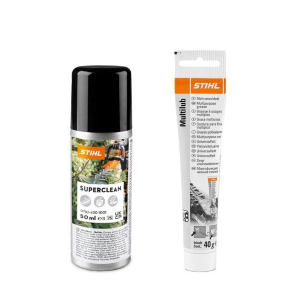 STIHL KIT N. 05 HS CARE & CLEAN CURA E MANUTENZIONE SOFFIATORE SUPERCLEAN 0,50 ML + MULTILUB 40 G