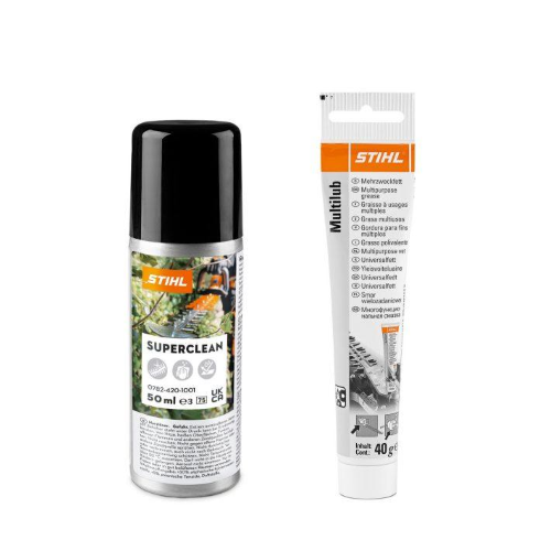 STIHL KIT N. 05 HS CARE & CLEAN CURA E MANUTENZIONE SOFFIATORE SUPERCLEAN 0,50 ML + MULTILUB 40 G