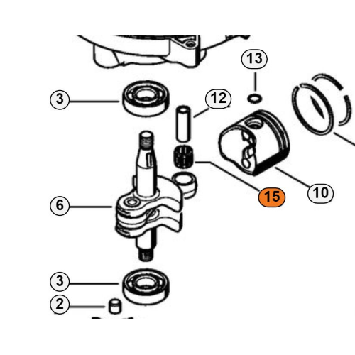 STIHL GABBIA A RULLI 8x11x10 ALBERO MOTORE SOFFIATORE DECESUGLIATORE BG FS HL HS 75 