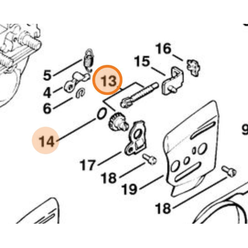 STIHL KIT VITE RUOTA DENTATA MOTOSEGA MS 260 261 361 362 460 461 462 E ALTRI MODELLI