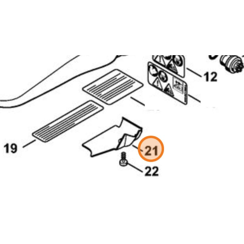STIHL LAMIERINO DI SICUREZZA FERMACATENA MOTOSEGA MS 441 ORIGINALE