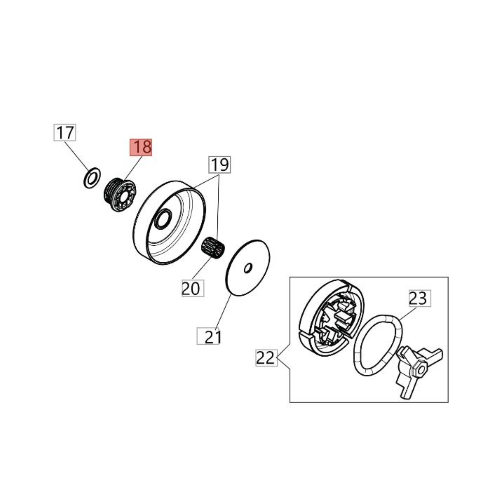 EFCO Chiocciola Vite senzafine 325 per Motosega MT 411 4110 451 4510 Originale