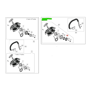 EFCO ROCCHETTO PULEGGIA PER MOTOSEGA MTH 5100 5600 OLEOMAC 510 560 ORIGINALE