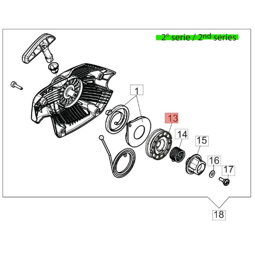 EFCO PULEGGIA PER MOTOSEGA MTH 400 4000 5100 5600 ORIGINALE
