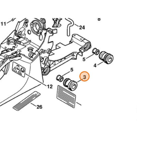 STIHL AMMORTIZZATORE ANTIVIBRANTE PER MOTOSEGA MS 270 MS 280 ORIGINALE