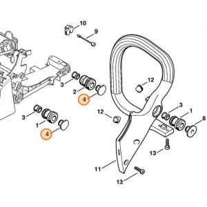 STIHL 1 PZ TAPPO AMMORTIZZATORE ANTIVIBRANTE PER MOTOSEGA MS 170 180 270 280 290 390 E ALTRI