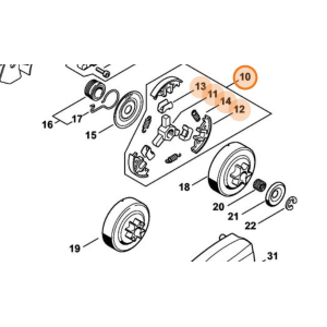 STIHL FRIZIONE COMPLETA PER MOTOSEGA MS 171 181 211 ORIGINALE