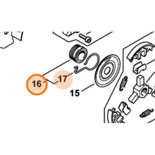 STIHL CHIOCCIOLA VITE POMPA MS 170 171 172 180 181 182 210 211 212 231 250 251 