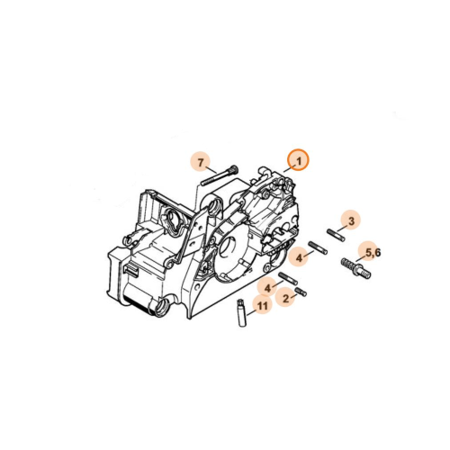 STIHL CARCASSA CARTER MOTORE PER MOTOSEGA MS 170 180 017 018 ORIGINALE