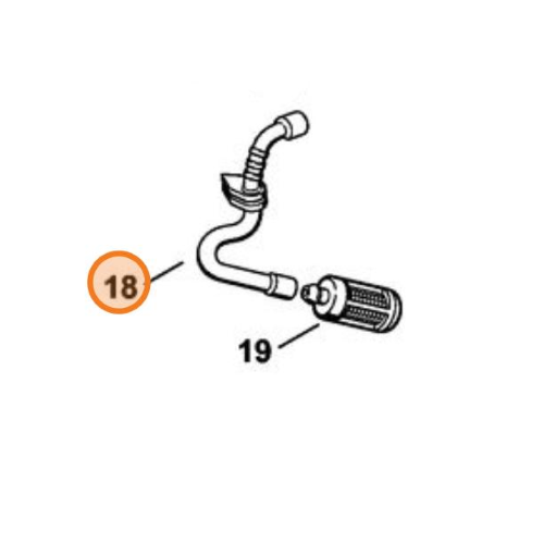 STIHL TUBO FLESSIBILE PESCA CARBURANTE PER MOTOSEGA STIHL MS 170 180 017 018 ORIGINALE