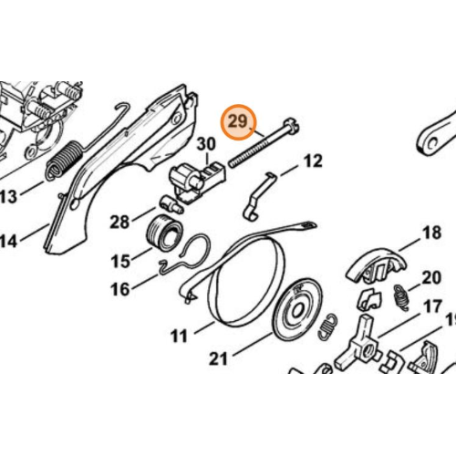 STIHL Vite tendicatena per Motosega MS 170 180 190 T 210 230 Originale
