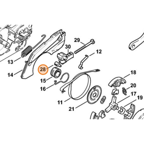 STIHL Dado Tendicatena per Motosega  MS 170 180 190 T 210 230 240 340 Originale