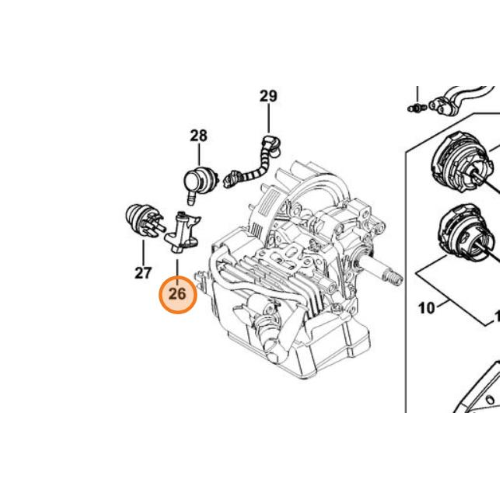 STIHL RACCORDO PRIMER  PER MOTOSEGA MS 150 151 C TC ORIGINALE
