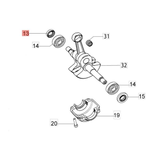 EFCO PARAOLIO ALBERO MOTORE 12X22X5,5 SA 3000 2500 MT 3710 4110 4510 MTH 4000