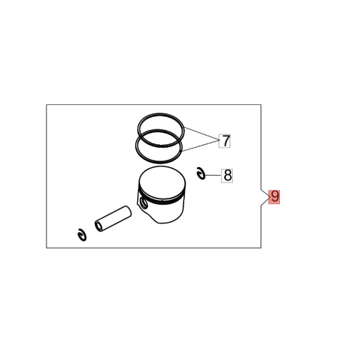 EFCO KIT PISTONE COMPLETO DI FASCE MOTOSEGA MTH 5600 OLEOMAC GSH 560 ORIGINALE