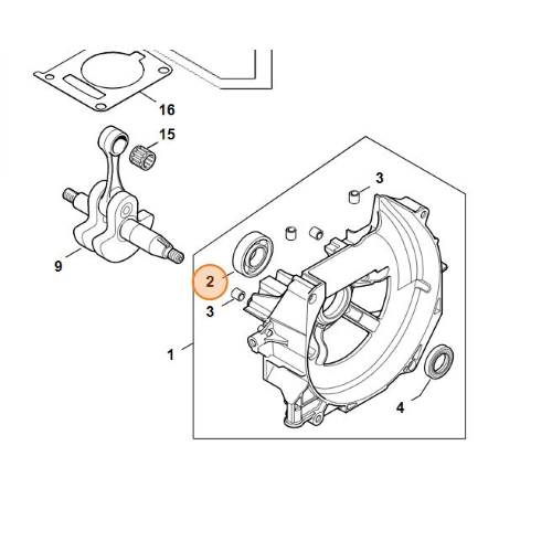 STIHL CUSCINETTO A SFERE 6002 ALBERO MOTORE DECESPUGLIATORE FS 240 260 FR 410 460
