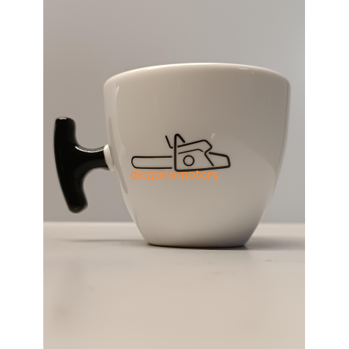 STIHL COPPIA TAZZINE DA CAFFE' IN PORCELLANA LOGO MOTOSEGA ORIGINALI