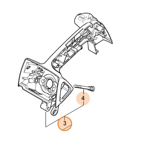 STIHL CORPO MEZZA IMPUGNATURA PER MOTOSEGA MS 192 T ORIGINALE