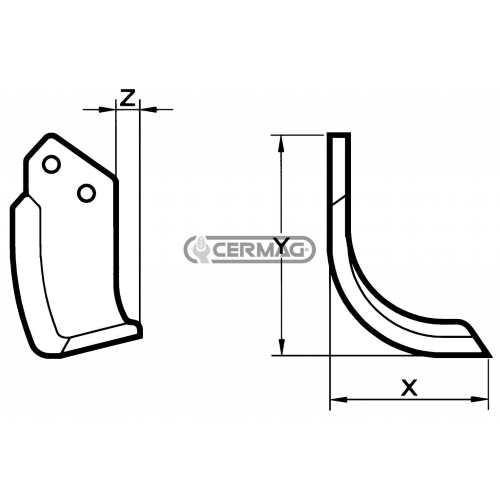 ZAPPETTA ZAPPA SX MOTOCOLTIVATORE BCS 735 CURVA