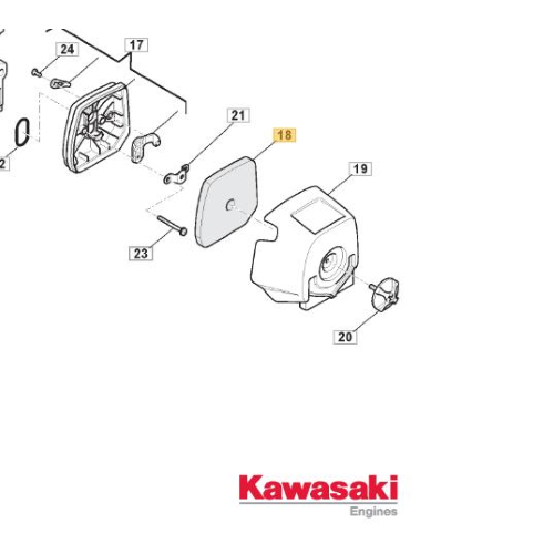 STIGA FILTRO ARIA MOTORE KAWASAKI PER DECESPUGLIATORE SBK BK 53 SBC 653 ORIGINALE