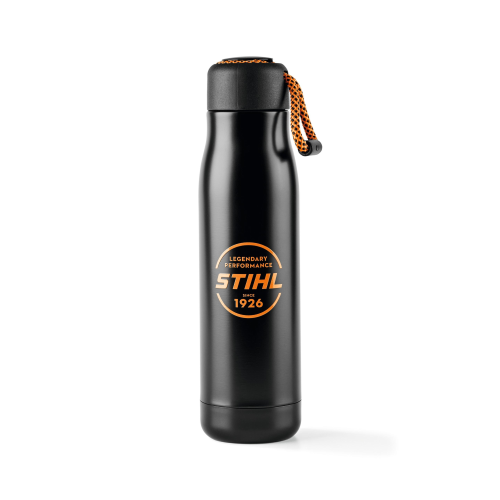 STIHL BORRACCIA TERMICA  THERMOS CALDO FREDDO LOGO CIRCLE NERO ARANCIONE ORIGINALE