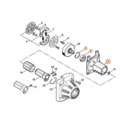 STIHL SCATOLA FRIZIONE PER DECESPUGLIATORE FS 120 200 250 ORIGINALE