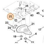 STIHL PIGNONE STERZO TRATTORINO RT MT 4097 4112 5097 5112 6112 6127 MR 4082 ORIGINALE