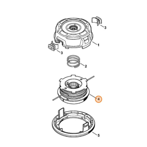 STIHL PORTABOBINA CON COPERCHIO PER TESTINA AUTOCUT C 26-2 ORIGINALE