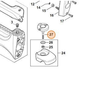 STIHL VITE A MANOPOLA DECESPUGLIATORE FS 260 360 410 460 490 510 560 ORIGINALE