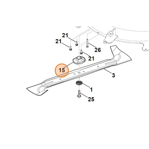 STIHL SUPPORTO LAMA MOZZO TRATTORINO RT MT 4082 4097 4112 5097 5112 6112 6127 