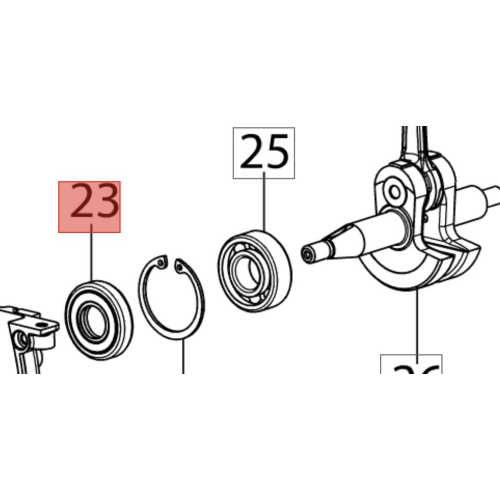 EFCO PARAOLIO ALBERO MOTORE DS 5300 5500 DSF 5300 5500 ORIGINALE