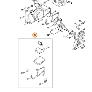 STIHL SERIE GUARNIZIONI ALBERO MOTORE PER MOTOSEGA MS 640 064 066 ORIGINALE