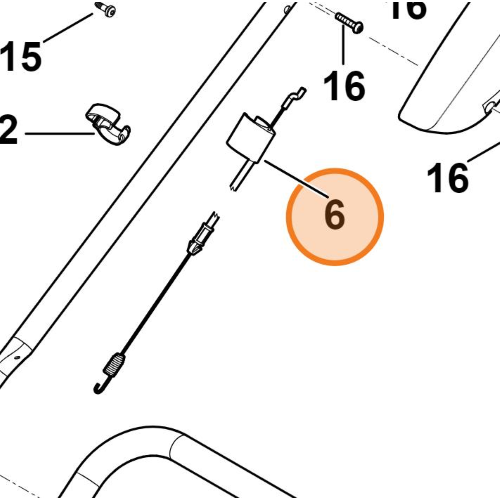 STIHL CAVO DI COMANDO RASAERBA RM MB 3 RT IN BASE A MATRICOLA ORIGINALE