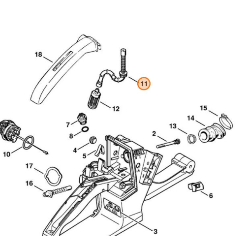 STIHL TUBO SERBATOIO MISCELA CARBURANTE MOTOSEGA MS 260 240 026 024 ORIGINALE