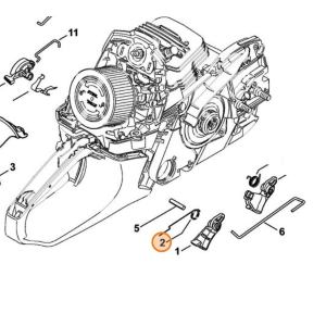 STIHL MOLLA GRILLETTO ACCELERAZIONE CON GANCIO MS 261 271 291 362 400 441 462 500i ORIGINALE