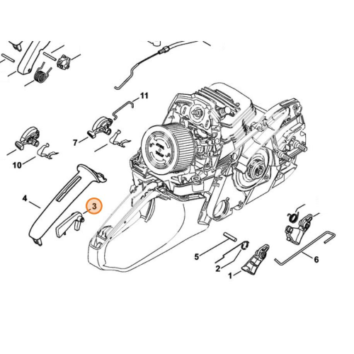STIHL LEVA ARRESTO PER MOTOSEGA MS 261 271 291 500 661 ORIGINALE