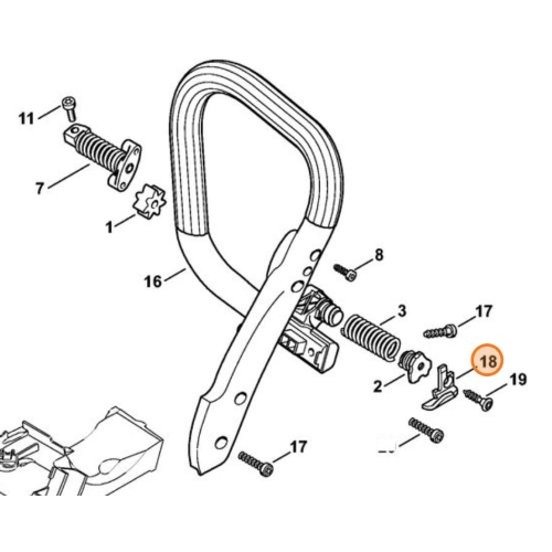 STIHL DISPOSITIVO RECUPERO CATENA MOTOSEGA MS 231 241 251 311 362 391 400 ORIGINALE