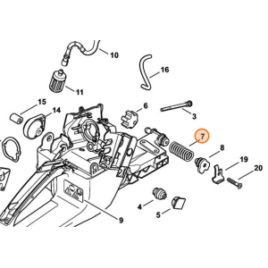 STIHL Molla Antivibrante Ammortizzatore per Motosega MS 341 361 Originale