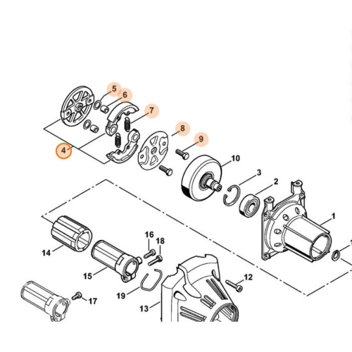 STIHL FRIZIONE Ø 67 MM DECESPUGLIATORE FS 120 200 250 350 400 450 480 E ALTRI